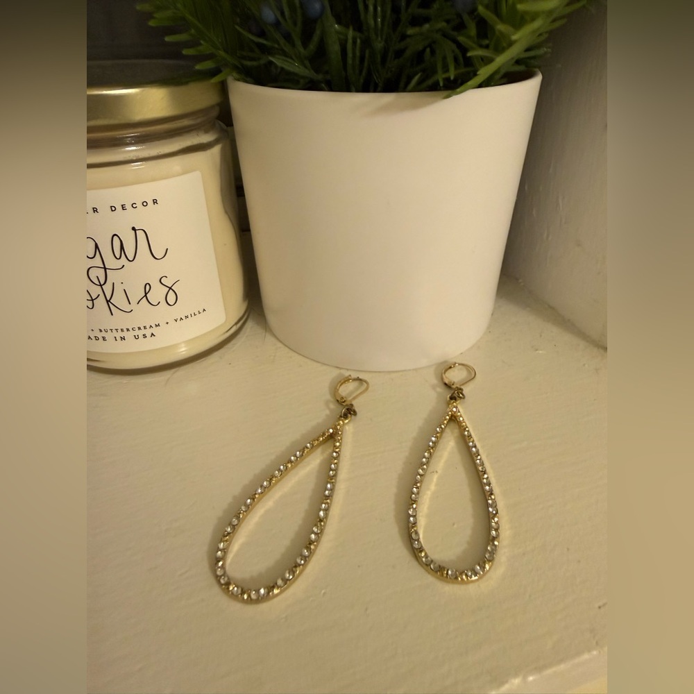 Elegant Gold and Silver Teardrop Earrings